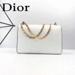 DIOR-001-2 王子文同款JADIOR系列古銅字母白色原版皮單肩斜挎包手拿包