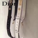 DIOR-005 個性百搭JADIOR黑色原版皮復古金屬配飾可斜跨包包肩帶