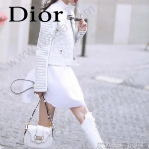 DIOR-003-2 早春最新款D Fence白色原版皮大小號單肩斜挎包