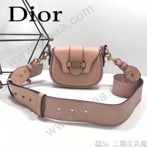 DIOR-003-4 早春最新款D Fence粉色原版皮大小號單肩斜挎包