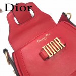 DIOR-003 早春最新款D Fence紅色原版皮大小號單肩斜挎包