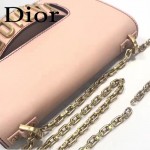 DIOR-001-6 王子文同款JADIOR系列古銅字母灰粉色原版皮單肩斜挎包手拿包