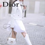 DIOR-003-2 早春最新款D Fence白色原版皮大小號單肩斜挎包