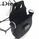 DIOR-003-3 早春最新款D Fence黑色原版皮大小號單肩斜挎包