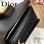 DIOR-0016-2 專櫃海報款復古字母五金黑色原版牛皮單肩斜挎包