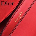 DIOR-008 個性百搭限量版J’ADIOR字母金屬紅色原版牛皮單肩斜挎包