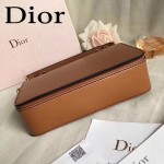 DIOR-009-5 歐美流行新款JADIOR字母金屬土黃色原版牛皮手拎包手拿包