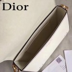 DIOR-009-3 歐美流行新款JADIOR字母金屬白色原版牛皮手拎包手拿包