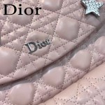 DIOR-0011 趣味百搭新款徽章裝飾粉色原版羊皮大號雙肩包書包