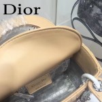 DIOR-0019-4 早春專櫃同步LADY杏色原版羊皮小號手提單肩包戴妃包
