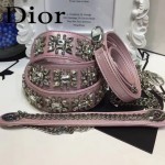 DIOR-0019-10 早春專櫃同步LADY珠光粉原版羊皮小號手提單肩包戴妃包
