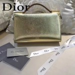 DIOR-0015 早春新款單品金配粉拼色原版牛皮手提單肩包晚宴包