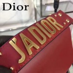 DIOR-009-2 歐美流行新款JADIOR字母金屬紅色原版牛皮手拎包手拿包