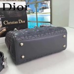 DIOR-0020 最新設計LADY四格灰色原版羊皮配三個徽章手提單肩包戴妃包