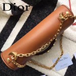 DIOR-008-3 個性百搭限量版J’ADIOR字母金屬土黃色原版牛皮單肩斜挎包