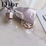 DIOR-0017 秋冬專櫃櫥窗款Lilybag銀色原版皮全拉鏈手提單肩包