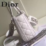DIOR-0019-5 早春專櫃同步LADY白色原版羊皮小號手提單肩包戴妃包
