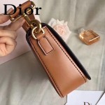 DIOR-009-5 歐美流行新款JADIOR字母金屬土黃色原版牛皮手拎包手拿包