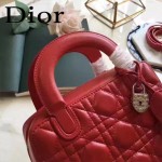 DIOR-0017-4 秋冬專櫃櫥窗款Lilybag紅色原版皮全拉鏈手提單肩包