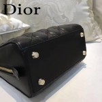 DIOR-0017-5 秋冬專櫃櫥窗款Lilybag黑色原版皮全拉鏈手提單肩包