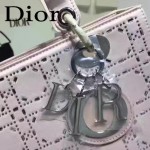 DIOR M44500-2 名媛必備單品五格粉色原版布料燙鑽手提單肩包戴妃包