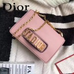 DIOR-008-2 個性百搭限量版J’ADIOR字母金屬粉色原版牛皮單肩斜挎包