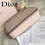 DIOR-009-4 歐美流行新款JADIOR字母金屬粉色原版牛皮手拎包手拿包