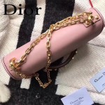 DIOR-008-2 個性百搭限量版J’ADIOR字母金屬粉色原版牛皮單肩斜挎包