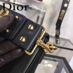 DIOR-009 歐美流行新款JADIOR字母金屬黑色原版牛皮手拎包手拿包