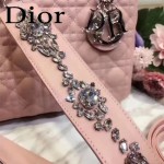DIOR-0014-4 早春專櫃新款lady粉色原版小羊皮手提單肩包戴妃包