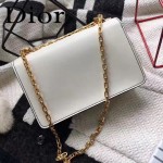 DIOR-008-4 個性百搭限量版J’ADIOR字母金屬白色原版牛皮單肩斜挎包
