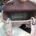 DIOR-0019-10 早春專櫃同步LADY珠光粉原版羊皮小號手提單肩包戴妃包