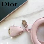 DIOR-0017-2 秋冬專櫃櫥窗款Lilybag粉色原版皮全拉鏈手提單肩包
