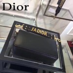 DIOR-009 歐美流行新款JADIOR字母金屬黑色原版牛皮手拎包手拿包