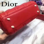 DIOR-0013-2 早春專櫃最新款紅色原版小羊皮小號單肩斜挎包戴妃包