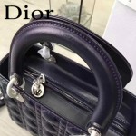 DIOR-0014-5 早春專櫃新款lady藍色原版小羊皮手提單肩包戴妃包