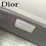 DIOR-0020-7 最新設計LADY四格白色原版羊皮配三個徽章手提單肩包戴妃包