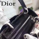 DIOR-0014 早春專櫃新款lady黑色原版小羊皮手提單肩包戴妃包