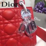 DIOR-0013-2 早春專櫃最新款紅色原版小羊皮小號單肩斜挎包戴妃包