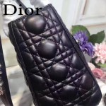 DIOR-0014 早春專櫃新款lady黑色原版小羊皮手提單肩包戴妃包