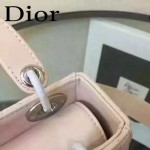 DIOR-0019-8 早春專櫃同步LADY粉色原版羊皮小號手提單肩包戴妃包