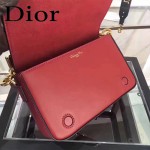 DIOR-009-2 歐美流行新款JADIOR字母金屬紅色原版牛皮手拎包手拿包