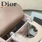 DIOR-0019-8 早春專櫃同步LADY粉色原版羊皮小號手提單肩包戴妃包