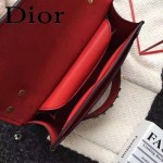 DIOR-008 個性百搭限量版J’ADIOR字母金屬紅色原版牛皮單肩斜挎包