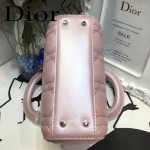 DIOR-0019-10 早春專櫃同步LADY珠光粉原版羊皮小號手提單肩包戴妃包