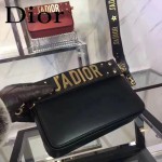 DIOR-009 歐美流行新款JADIOR字母金屬黑色原版牛皮手拎包手拿包