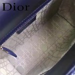 DIOR-0013-5 早春專櫃最新款藍色原版小羊皮小號單肩斜挎包戴妃包