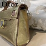DIOR-0015 早春新款單品金配粉拼色原版牛皮手提單肩包晚宴包
