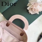 DIOR-0017-2 秋冬專櫃櫥窗款Lilybag粉色原版皮全拉鏈手提單肩包