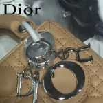 DIOR-0019-4 早春專櫃同步LADY杏色原版羊皮小號手提單肩包戴妃包
